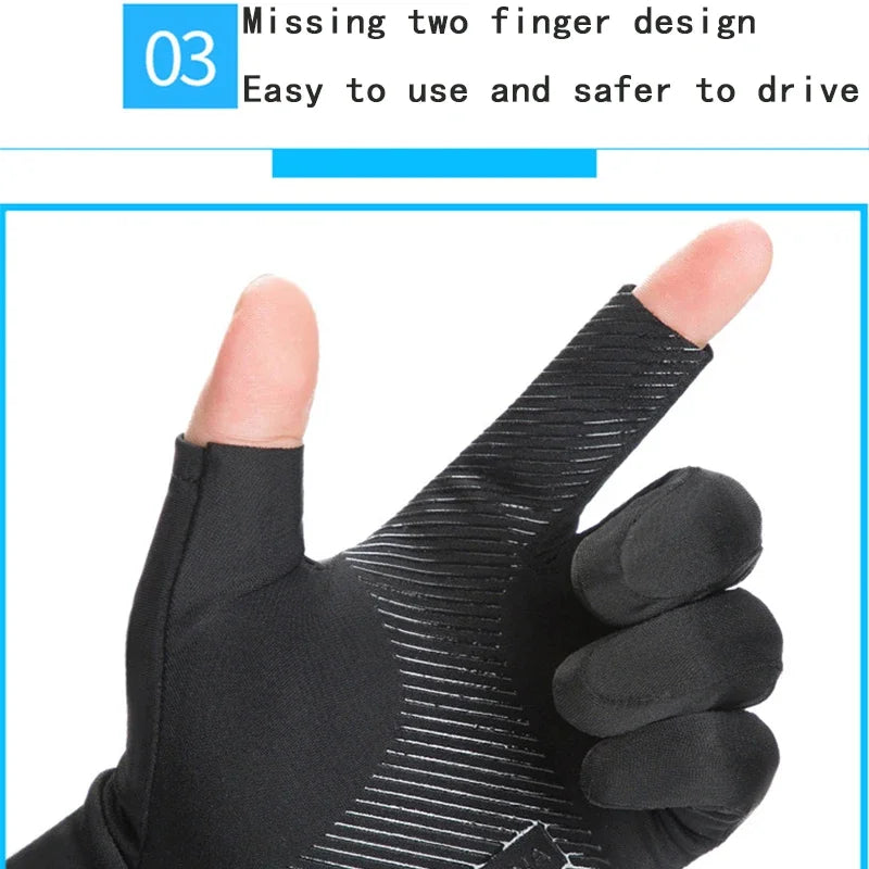 TouchScreen Gloves Fishing Cycling Ice Silk Quick Drying Breathable Elastic Sun Protection Workout Fitness Sports Driving Gym