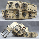 Rivet PU  Leather men's belt Fashion alloy belts Buckle luxury brand jeans belts for men business belt female belt