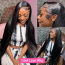 Smooth Straight Human Hair Lace Frontal Wig Straight 13x4 13x6 360 Full Lace Front Wigs Human Hair Brazilian Remy Hair 200%