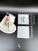 100pcs 3 Sizes Thank You Printed OPP Self-sealing Bags, Small Gift Bags For Gift And Party Decoration