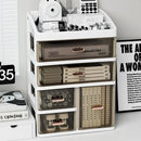 Large-capacity Desk Organizer Storage Box Dust-proof Clear Dormitory Drawer Display Rack Plastic Skin Care Products Shelf