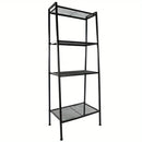 4 Tier Heavy Duty Metal Leaning Ladder Shelf Bookcase Bookshelf Storage Shelves