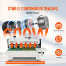 SucceBuy Horizontal Bag Band Sealing Machine Continuous Band Sealer Machine Carbon Steel for 0.02-0.8 mm Plastic Bags Films