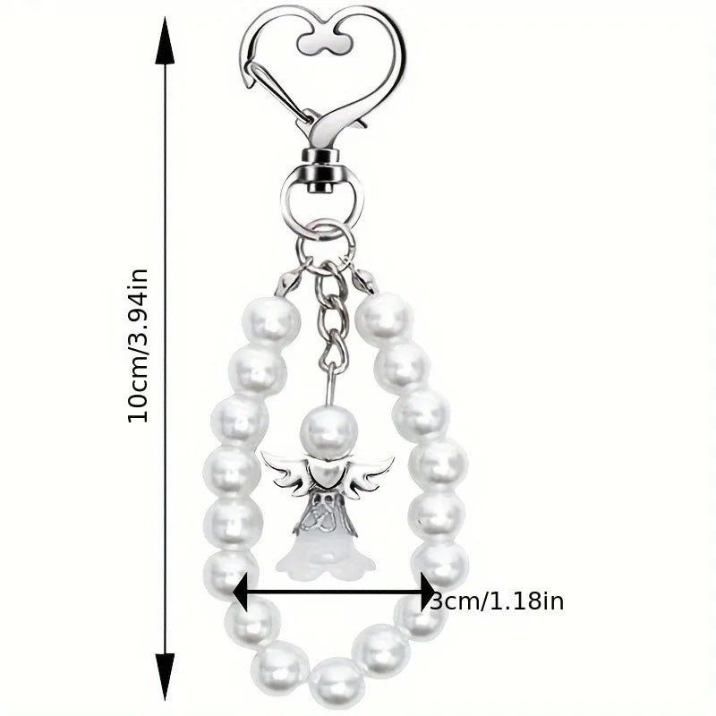 10 Pcs Cute Angel Keychains with Favor Boxes and Thank You Cards Baptism Bridal Shower Wedding Gender Reveal Party