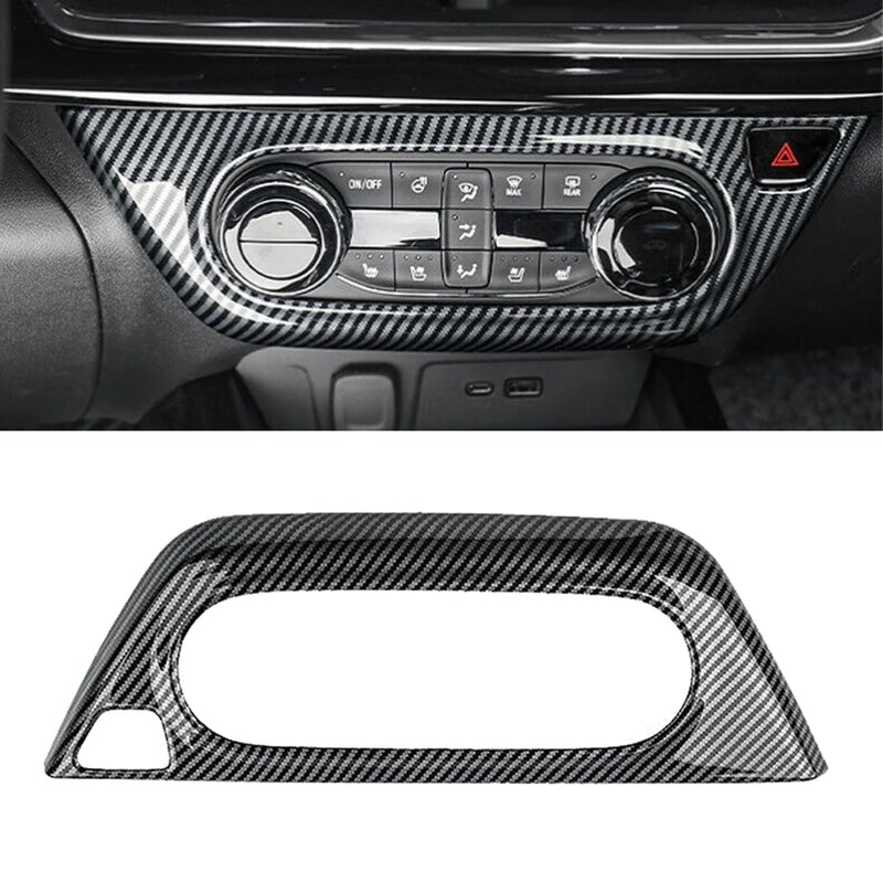 Carbon Fiber Black Car Console Gear Shift Head Trim Panel Air Condition Outlet For Chevrolet Trax 2024+ Interior Accessories