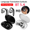 Language Translation Earbuds 144 Languages Bluetooth-Compatible 5.1 Translator Device High Accuracy for Travel Business Learning