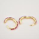 ANDYWEN New 925 Sterling Silver Gold Rose Red Zircon CZ Hoop Circle Ohrringe Huggies Rock Punk Luxury CZ Pave 2020 Fine Jewelry