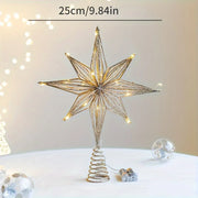 Christmas Star Tree Topper, LED Glowing Star Lamp, Sparkling Night Light,  Festive Xmas Tree Ornament, Home Decor for Christmas