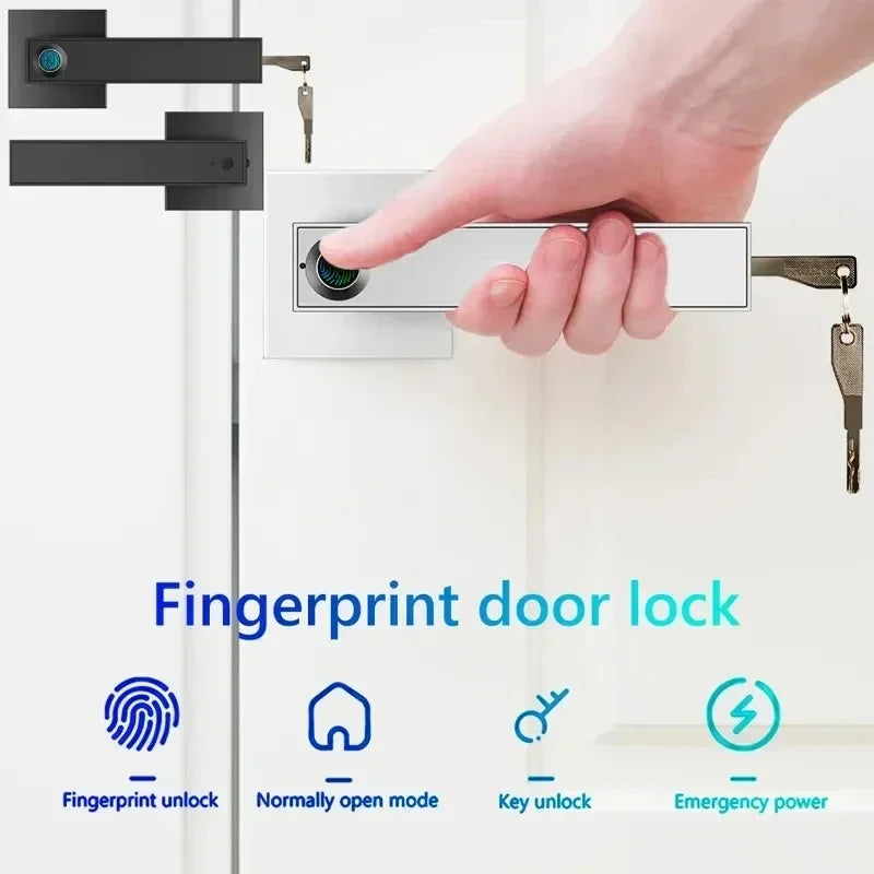 Tuya Electronic Smart Lock Fingerprint Password with Digital Door Security Biometric Lock Family Bedroom Apartment door lock