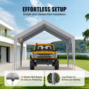 SucceBuy Carport Replacement Canopy Cover Garage Top Tent Shelter Tarp Heavy-Duty Waterproof & UV Protected （Frame Not Include）