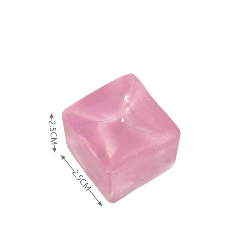 10 Pcs Mini Ice Cube Squishy Toys Release Stress Transparent Small Ice Block Pinch Children Squeezing Toy Birthday Gifts
