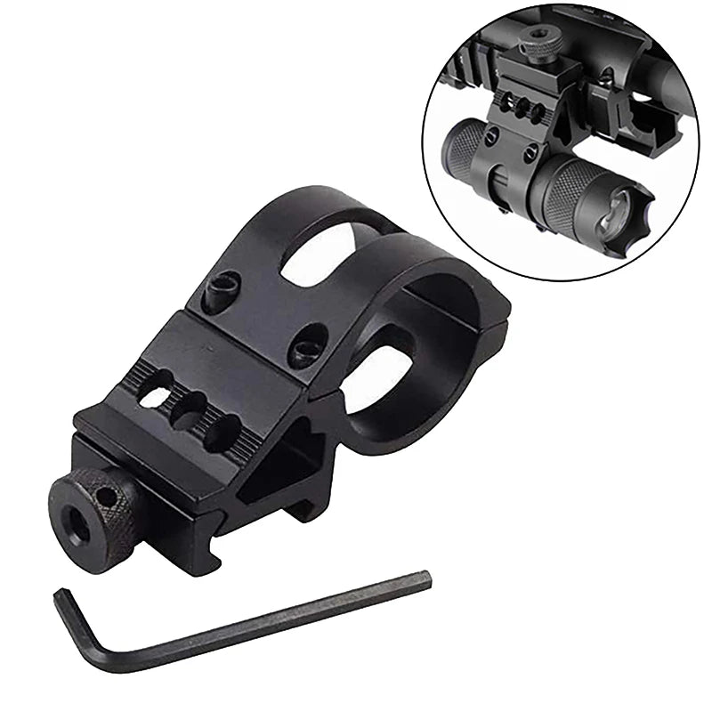 Tactical 25.4mm Quick Release Offset Flashlight Scope Mount 20mm Picatinny Rail 45 Degree Sight Hunting Gun Airsoft Accessories