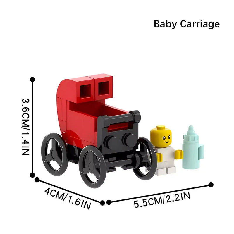 DlY Mini Food Building Block Figures Bread Fish Fruit Chicken Crab Hot Dog Cake Pizze Carrot Box Creative Toys City Parts Brick