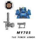 MY701-705 Bos Brotherhood of Steel T-60 Power Armor Cooper Howard Lucy MacLean Radiation Building Block Mini Action Figure Toys