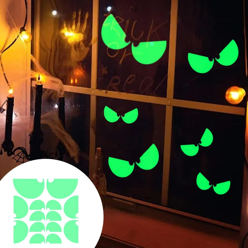 Halloween Luminous Wall Decals Glowing In The Dark Eyes Window Sticker For Halloween Decoration For Home Party Supplies