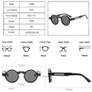 SO&EI New Small Round Sunglasses Retro Punk Gradient Shades UV400 Women Men Fashion Sun Glasses