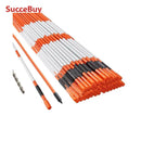SucceBuy Driveway Markers 48 inch 0.4 inch Diameter Fiberglass Poles Snow Stakes For Parking Lots Walkways Easy Visibility