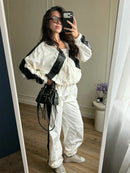 The Meridian Set | Cropped Zip Jacket and Wide Leg Trouser Set