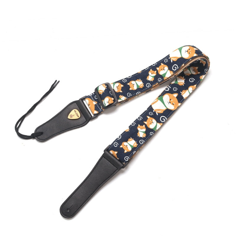 Embroidered Guitar Strap National Style Shoulder Strap Ribbon Musical Instrument Strap Guitar Strap Instrument Guitar Part