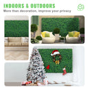 SucceBuy Artificial Boxwood Panel  24pcs 20x20/24x16 in Boxwood Hedge Wall Panels Artificial Grass Backdrop Wall Green Grass