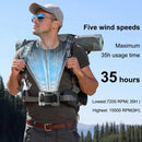 Outdoor Portable Waist Fan 20000mAh Rechargeable Portable Hanging Neck Fan Outdoor Travel Sports Waist Clip Fan with Power Bank
