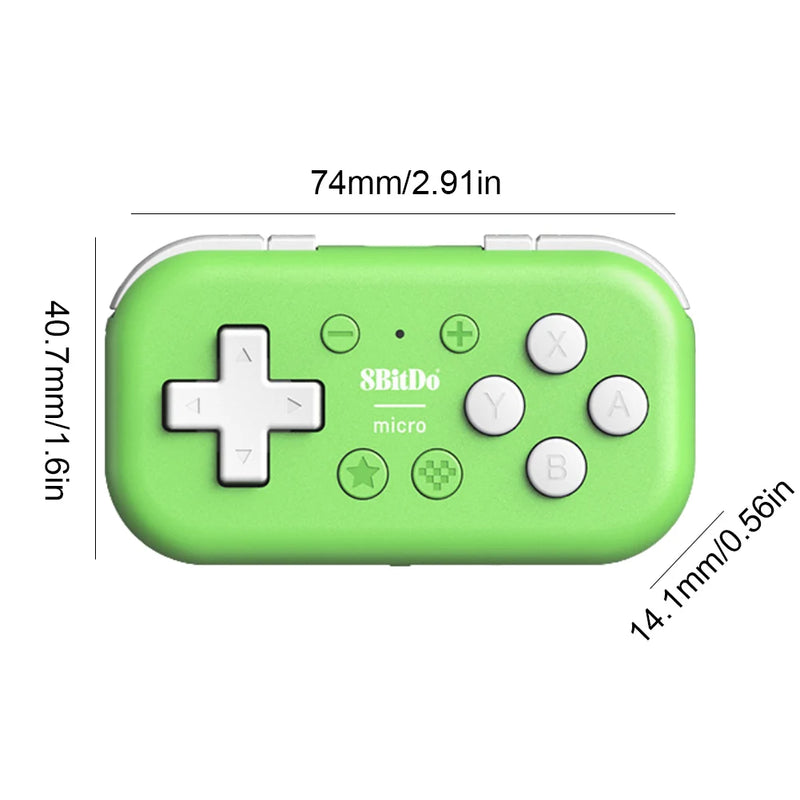 2025 8Bitdo Micro Gamepad Pocket Controller Designed for 2D Games Bluetooth-compatible Mini Game Console for Switch/Raspberry Pi