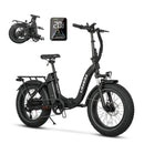 Adult folding electric bicycles, 500W motor (peak 720W), 20 inch 4.0-wide tire electric bicycle, 48V 13Ah detachable battery