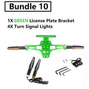 Motorcycle License Plate Holder and LED Turn Signal Light For Yamaha MT07 MT10 For Kawasaki Z750 Z800 For BMW R1200  Accessories