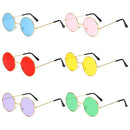 Fashion Disco Round Colors Sunglasses Hippie Women Men Circle Glasses Retro Metal Sun Glasses UV400 Protection Eyewear Unisex