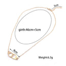 Handcuff Pendant Necklace Gold Silver Color Street Style Collar Gift For Women Friend Punk Fashion Clavicle Chain Neck Jewelry