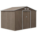 The Aegis Shed | 9 x 6 ft Galvanised Steel Garden Storage House with Foundation Kit