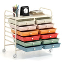 12 Drawers Rolling Storage Cart for Home and Office