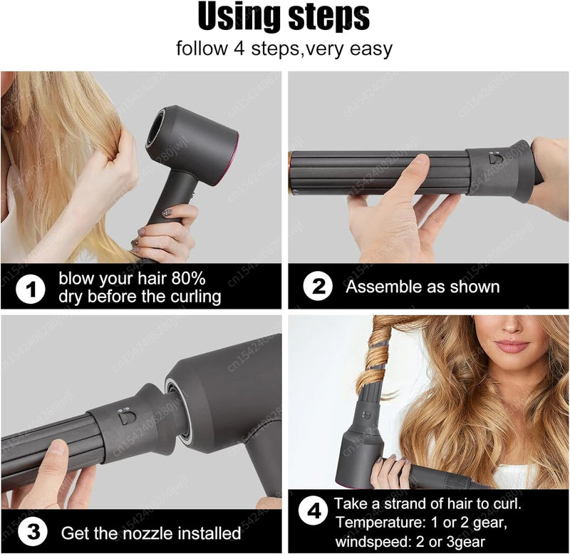 For Dyson Hair Dryer HDSeries and Dyson Airwrap HS01HS05 Auto Hair Curling Nozzles Cylinder Comb Fluffy Hair Straightening Brush