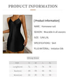 Women's small fresh short dress home casual breathable pajamas nightdress imitation silk home wear