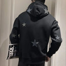 Hoodies Graphic Sweatshirt for Men Black Hip Hop Male Clothes Loose Luxury Aesthetic Emo 90s Vintage Simple Winter S Warm Hooded