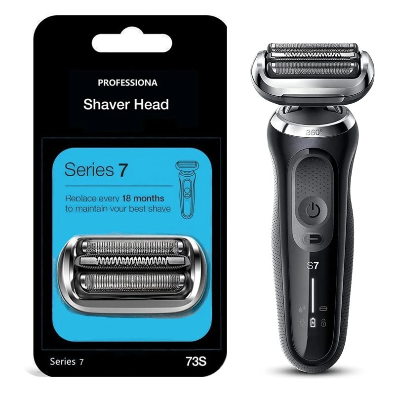 73S Replacement Foil Head Compatible with Braun Series 7 Electric Shaver 7020s, 7025s, 7085cc, 7027cs, 7071cc, 7075cc Razor