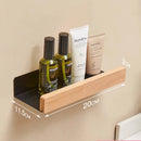 Bathroom Rack Wall-mounted Shower Room Toilet  Nordic style Shelf Cosmetic Storage kitchen Multi-purpose Shelf Solid Wood