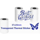 Thermal Paper Color On Clear Mini Printer Transparent Sticker Maker Small Pocket Printer Paper for Children DIY 57mm Photo Print
