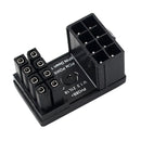 ATX 8Pin 6Pin Female to Male 90/180 Degree Angled Turning Connector Power Adapter Elbow Head for Graphics Video Card GPU Adapter