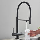 Rozin Filter Water Kitchen Faucet Black Pull Down Flexible Sprayer Faucets 2 in 1 Purification Pure Water Mixer Tap 360 Swivel