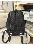 New Large Capacity Polka Dot Backpack Multifunctional Lightweight Piano Key Backpack Black Piano Mochilas Sports