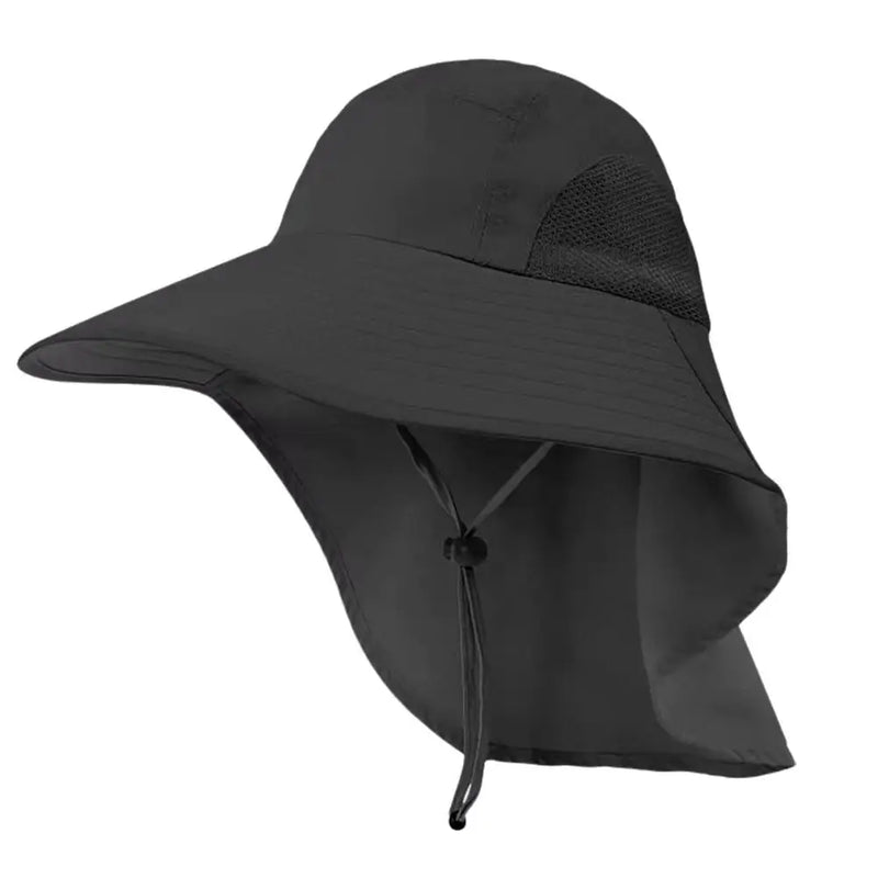 Summer Wide Brim Sun Hat with Neck Flap for Men Women Adjustable Outdoor 50+UPF Protection Safari Cap Hiking Fishing Hat