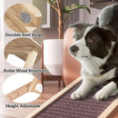 BRIEFNESS Multifunktionale Auto-Hochbett-Hunderampe mit rutschfestem Teppich, verstellbare klappbare Haustiertreppe, praktische Hilfsstufen