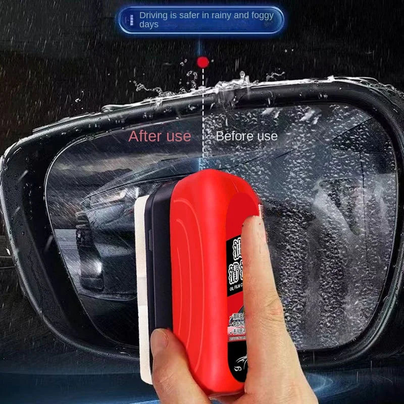 Car Glass Oil Film Remover Automotive Glass Sponge Cleaning Brush Front Inner Windshield Glass Oil Film Cleaner For Car Cleaning