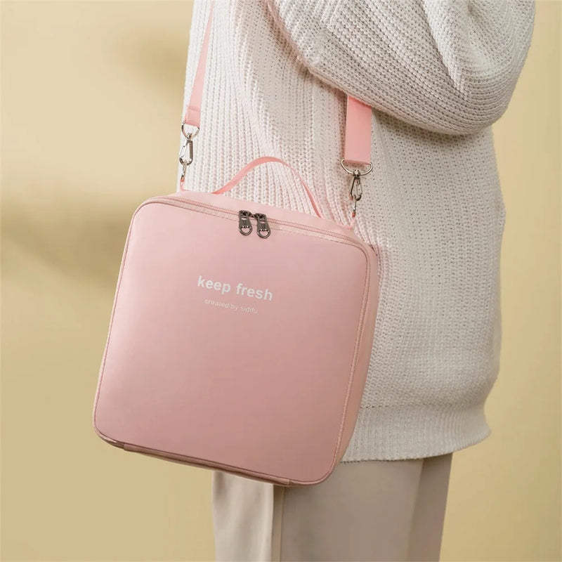 One-shoulder Bento Bag Student Lunch Box Bag Lunch Bag Office Worker Carrying Lunch Bag Thermal Insulation Bag
