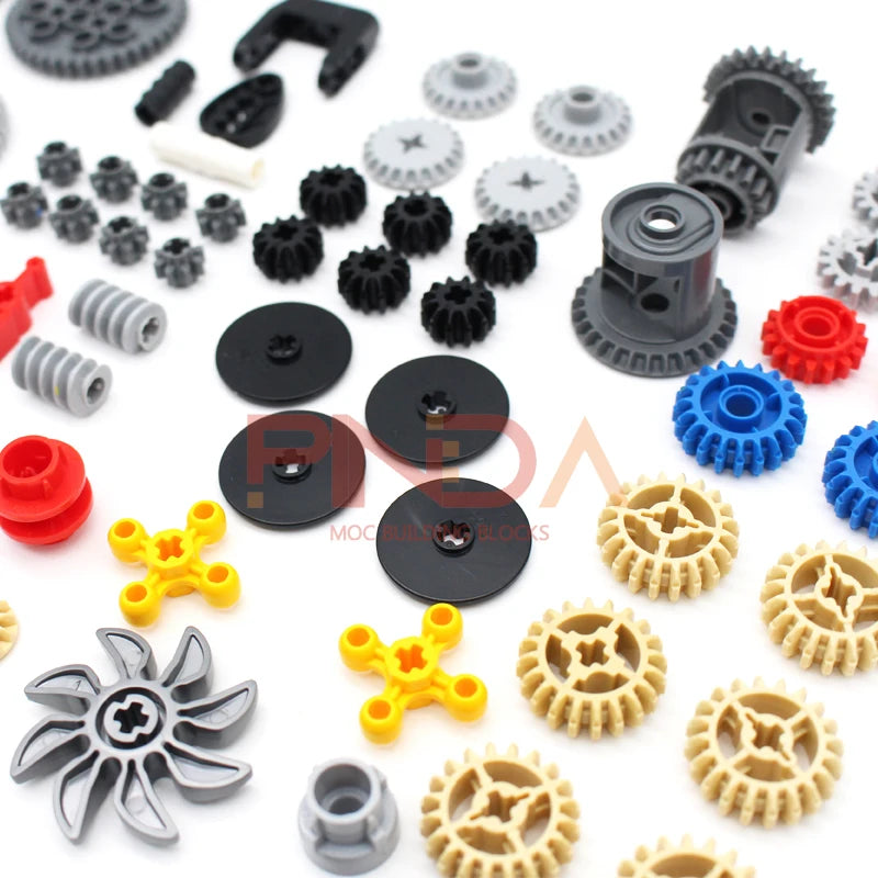 117PCS High-Tech Plastic Building Blocks Bricks Car Gear Link Liftarm Beam Cross Axle DIY Assembling MOC Bulk Technology Set Toy