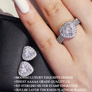 2026 New Arrivals Luxury 2pcs Silver Color Cz Dubai Jewelry Set Ring and Earring for Women Wedding Party Lady Gift Jewelry J5968