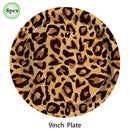 Jungle Safari Birthday 32Inch 1-9 Numbers Leopard Foil Balloon Land Animal Tiger Zebra Giraffe Disposable Tableware Party Decors