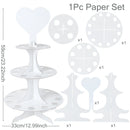 Wood/Kraft Paper Wedding Confetti Cone Tray Rustic Wedding Decoration Confetti Cones Stand DIY Holder Support Weding Supplies