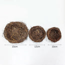 10/12/15cm Easter Rattan Artificial Bird Nest Brown Handmade DIY Egg Nest Crafts For Home Garden Happy Easter Party Decoration